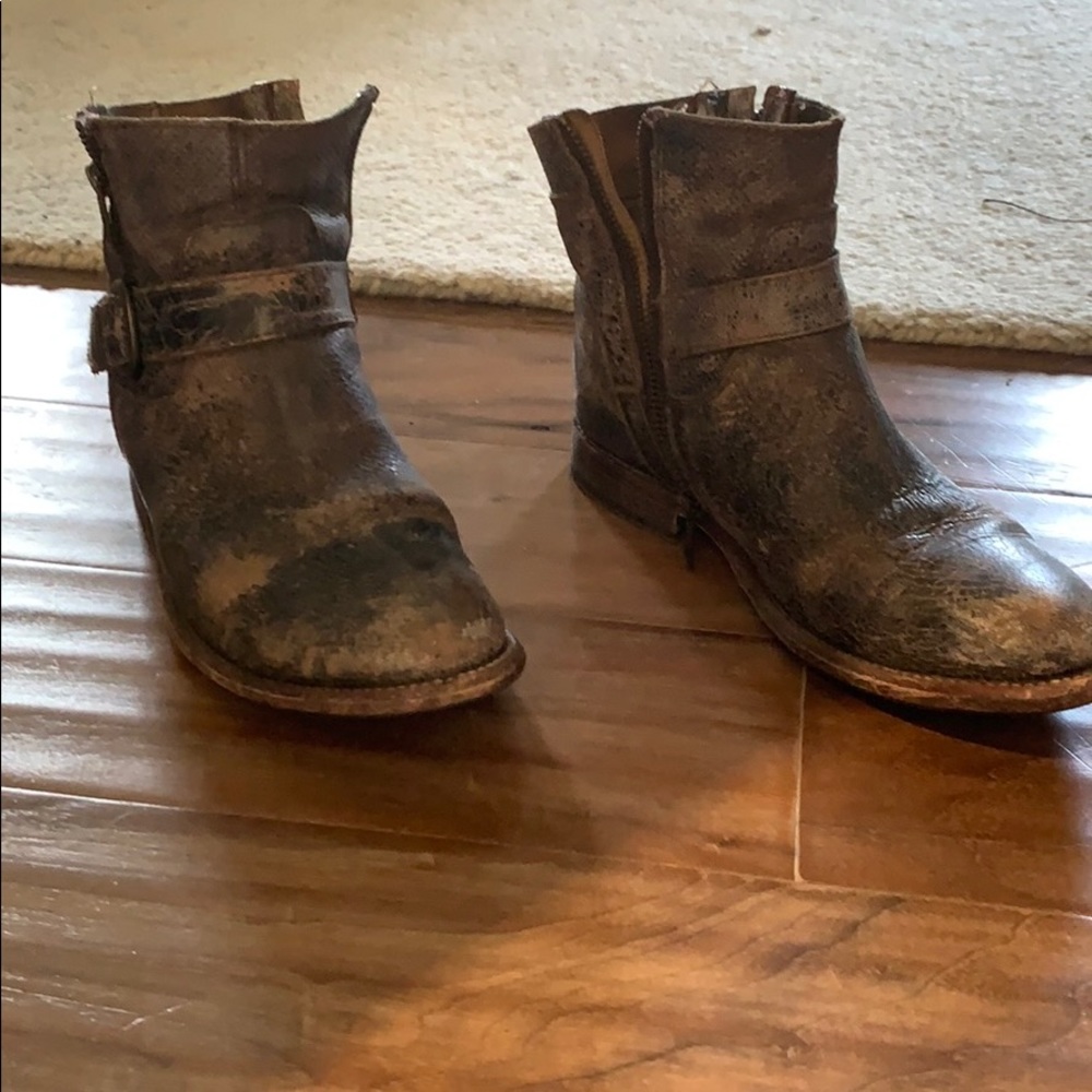 Bed Stu short boots / black distressed